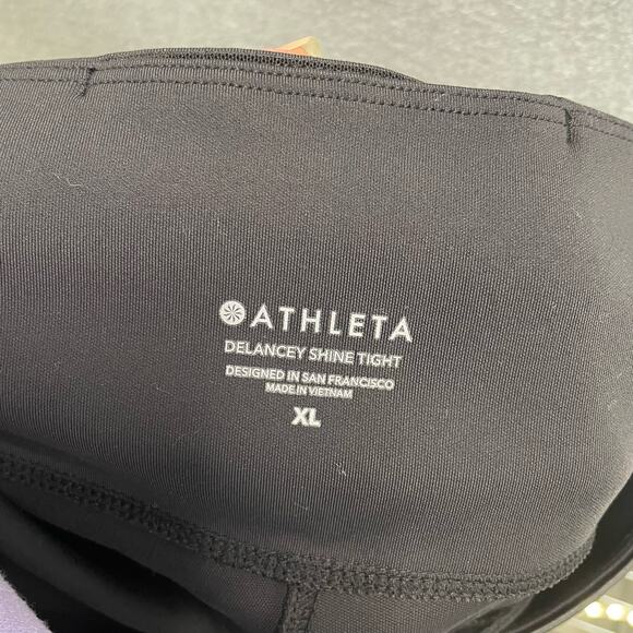 Athleta Delancey Black Shine Tight Size XL - Picture 4 of 7